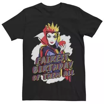 Мужская футболка Disney Villains Evil Queen Fairest Birthday Of Them All Licensed Character