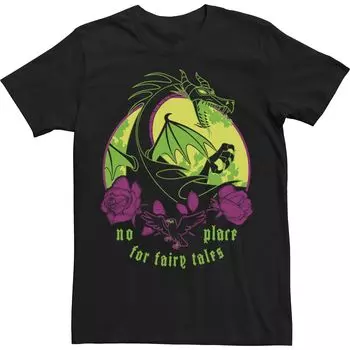 Мужская футболка Disney Villains Maleficent Dragon No Place For Fairy Tales Licensed Character
