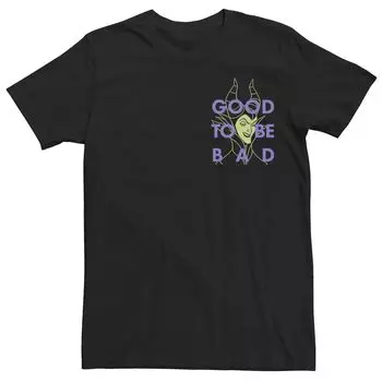 Мужская футболка Disney Villains Maleficent Good To Be Bad с левой грудью Licensed Character