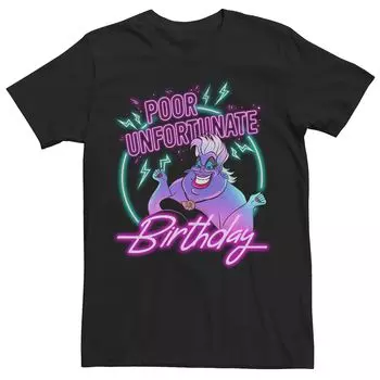 Мужская футболка Disney Villains Ursula Poor Unfortunate Soul с неоновой надписью Licensed Character