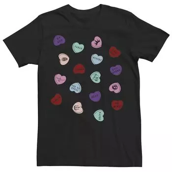 Мужская футболка Disney Villains Valentines Candy Hearts с символами Licensed Character