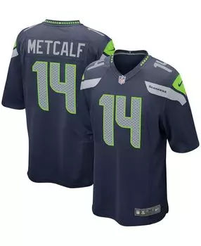 Мужская футболка dk metcalf college navy seattle seahawks game team Nike, синий