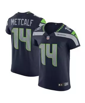 Мужская футболка dk metcalf college navy seattle seahawks vapor elite player Nike, синий