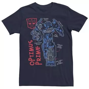 Мужская футболка для бега с рисунком Трансформеры Optimus Prime Licensed Character