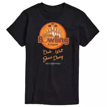 Мужская футболка для боулинга The Big Lebowski Licensed Character, черный