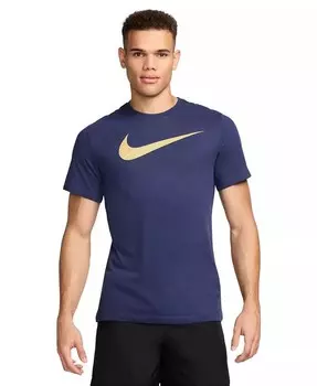 Мужская футболка для фитнеса с логотипом Dri-FIT Nike, синий