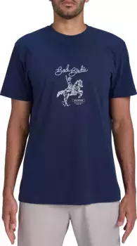 Мужская футболка для гольфа с графическим рисунком Bad Birdie Ranch, темно-синий