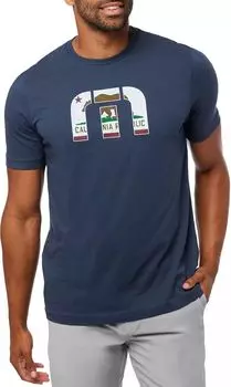 Мужская футболка для гольфа с рисунком TravisMathew High Tide, синий