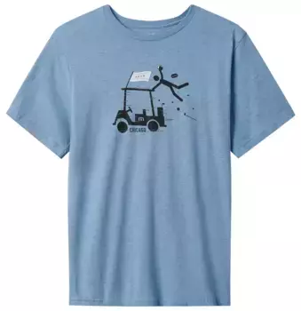 Мужская футболка для гольфа TravisMathew 44 Represent 2.0 IL State с графическим рисунком, цвет Heather Allure