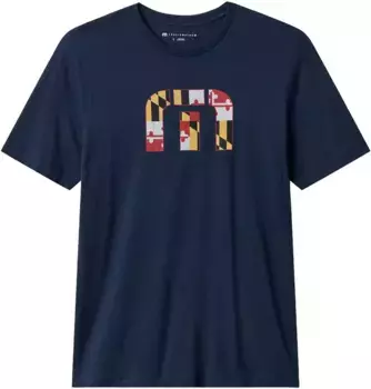 Мужская футболка для гольфа TravisMathew Hidden Menu MD State с графическим изображением, цвет Total Eclipse