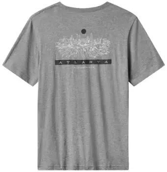 Мужская футболка для гольфа TravisMathew с надписью Jetlagged GA State, цвет Heather Medium Grey