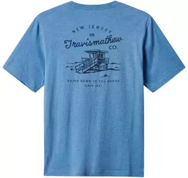 Мужская футболка для гольфа TravisMathew Sunrise Laguna NJ State с графическим рисунком, цвет Heather Allure