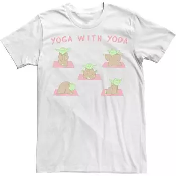 Мужская футболка для йоги «Звездные войны» с футболкой Yoda Licensed Character