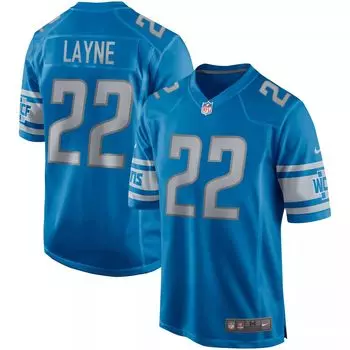Мужская футболка для пенсионера Bobby Layne Blue Detroit Lions Game Nike