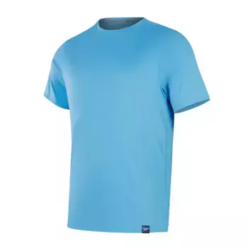 Мужская футболка для плавания Speedo с коротким рукавом и принтом, синий