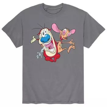 Мужская футболка для прыжков Ren & Stimpy Licensed Character