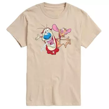 Мужская футболка для прыжков Ren & Stimpy Licensed Character