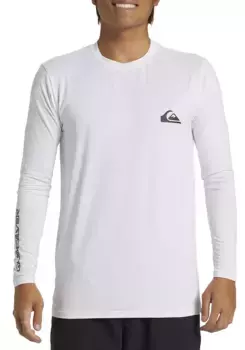 Мужская футболка для серфинга Quiksilver на каждый день с длинными рукавами, белый