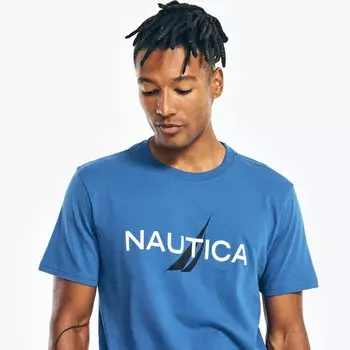 Мужская футболка для сна с логотипом Nautica, цвет Bright Cobalt