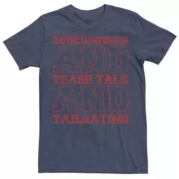 Мужская футболка для тачдаунов, Trash Talk и Tailgating Licensed Character