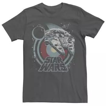Мужская футболка для тренировок по мишеням в стиле ретро Millennium Falcon Star Wars