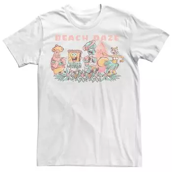 Мужская футболка для вечеринок с изображением Губки Боба Beach Daze Group Licensed Character