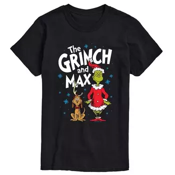 Мужская футболка Доктор Сьюз, Гринч и Макс Licensed Character, черный