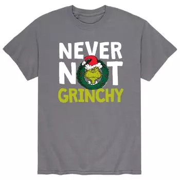 Мужская футболка Доктор Сьюз Гринч "Never Not Grinchy" Licensed Character