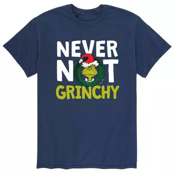Мужская футболка Доктор Сьюз Гринч "Never Not Grinchy" Licensed Character