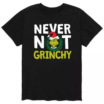 Мужская футболка Доктор Сьюз Гринч "Never Not Grinchy" Licensed Character