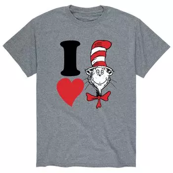 Мужская футболка «Доктор Сьюз I Love The Cat In The Hat Hat» Licensed Character