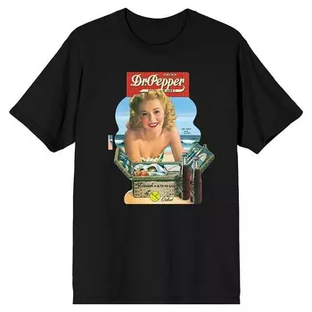 Мужская футболка Dr. Pepper Vintage с графическим рисунком Licensed Character, черный