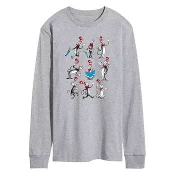 Мужская футболка Dr. Seuss Cat in the Hat Grid Licensed Character