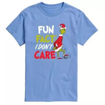 Мужская футболка Dr. Seuss Grinch Fun Fact I Don't Care Tee Licensed Character
