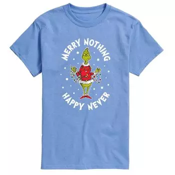 Мужская футболка Dr. Seuss Grinch Merry Nothing Happy Never Licensed Character