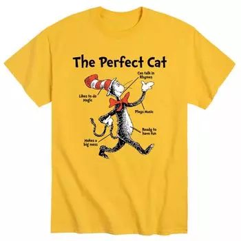 Мужская футболка Dr. Seuss Perfect Cat Licensed Character