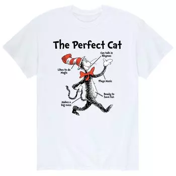 Мужская футболка Dr. Seuss Perfect Cat Licensed Character