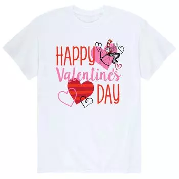 Мужская футболка Dr. Seuss The Cat In The Hat "Happy Valentine's Day" Licensed Character