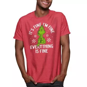 Мужская футболка Dr. Seuss The Grinch It Fine Tee Licensed Character