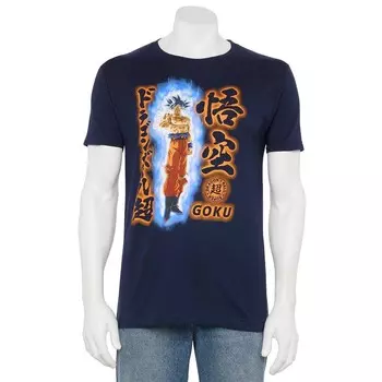 Мужская футболка Dragon Ball Super Goku Ultra с графическим рисунком Licensed Character, темно-синий