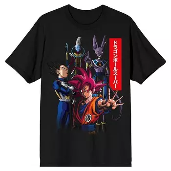 Мужская футболка Dragon Ball Z Super Licensed Character, черный