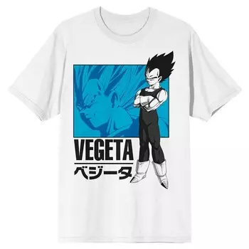 Мужская футболка Dragon Ball Z Vegeta Licensed Character, белый