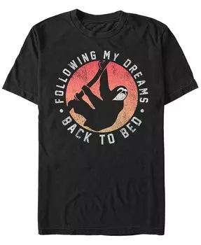 Мужская футболка Dream Sloth 2 с коротким рукавом и круглым вырезом Fifth Sun, черный