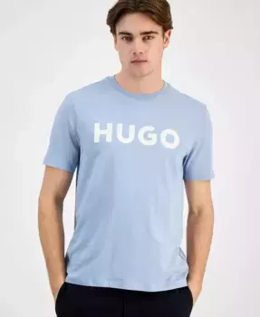 Мужская футболка Dulivio Regular-Fit с логотипом и принтом Hugo Boss, синий