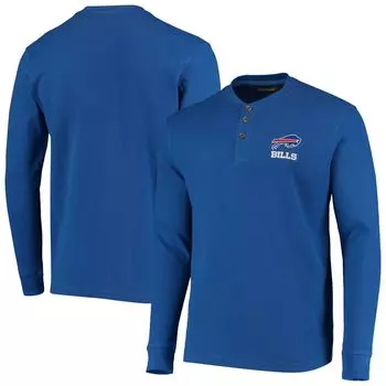Мужская футболка Dunbrooke Royal Buffalo Bills с логотипом Maverick Thermal Henley с длинным рукавом