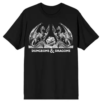 Мужская футболка Dungeons and Dragons D20 Licensed Character, черный