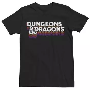 Мужская футболка Dungeons And Dragons с логотипом в стиле ретро Licensed Character