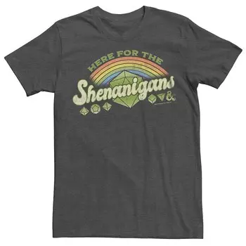 Мужская футболка Dungeons & Dragons Here For Shenanigans Licensed Character, цвет Charcoal Heather