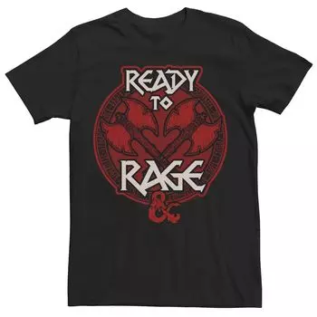 Мужская футболка Dungeons & Dragons Ready To Rage со скрещенным топором Licensed Character