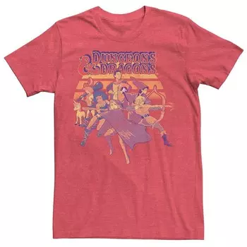 Мужская футболка Dungeons & Dragons Reto Dd Poster Licensed Character, цвет Red Heather